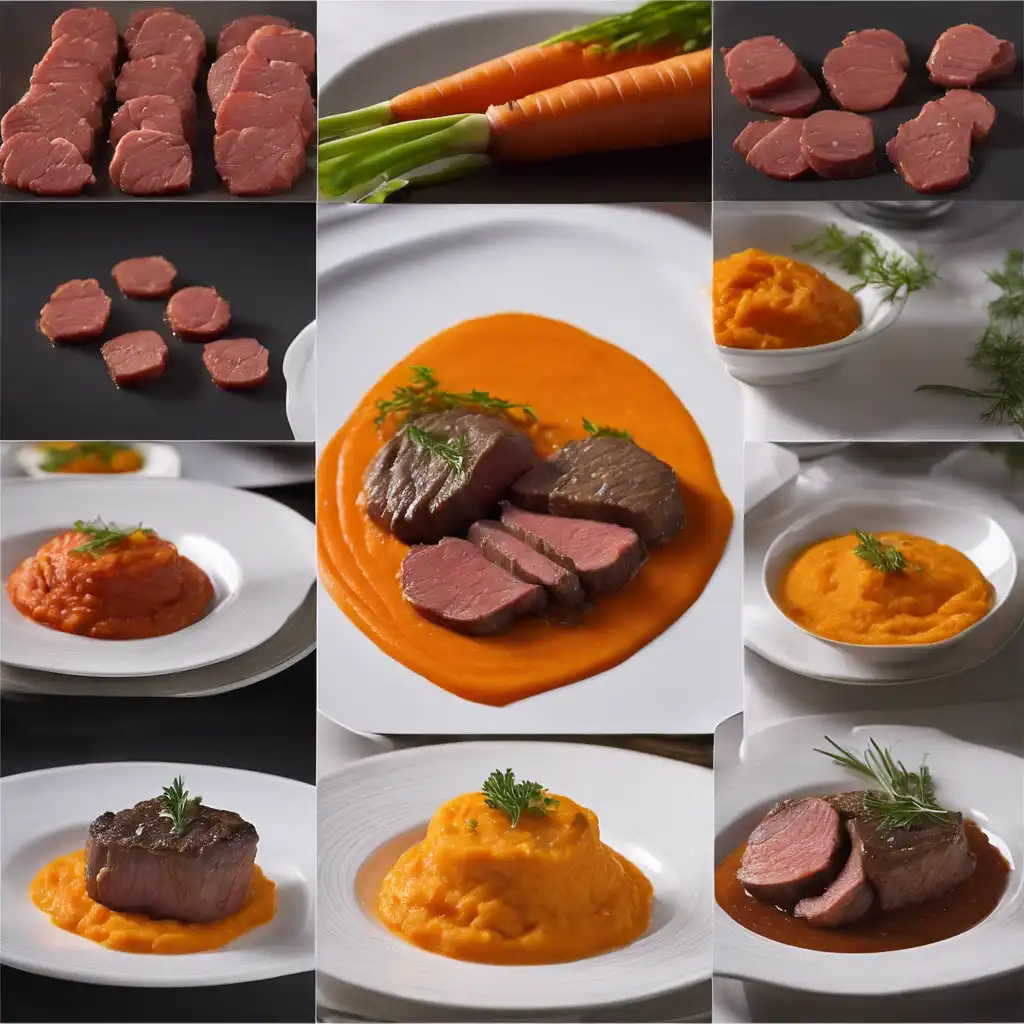 Beef with Carrot Puree