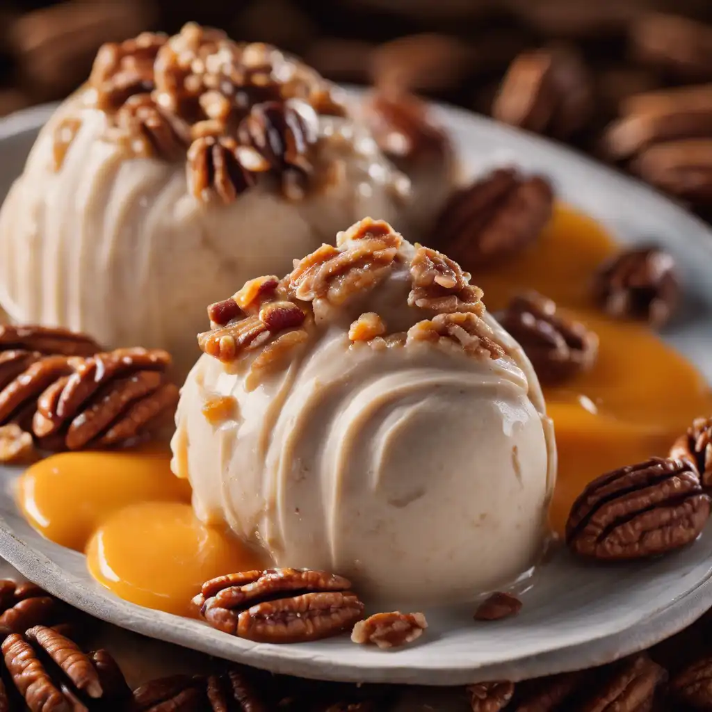 Pecan Gelato with Praline Crust