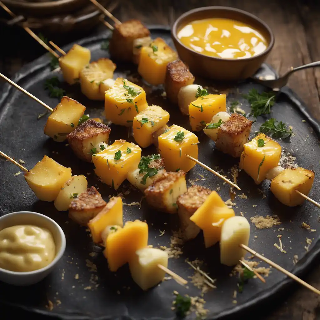 Cheese and Potato Skewers