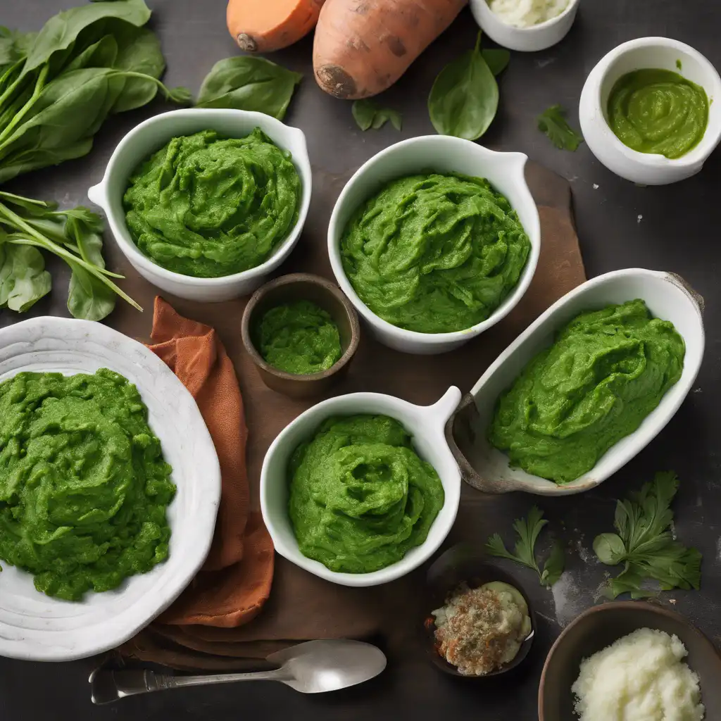 Spinach Paste for Mashed Sweet Potatoes