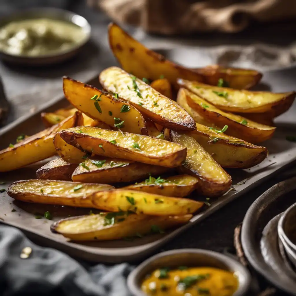 Roasted Potato Wedges with Curry (Caril)