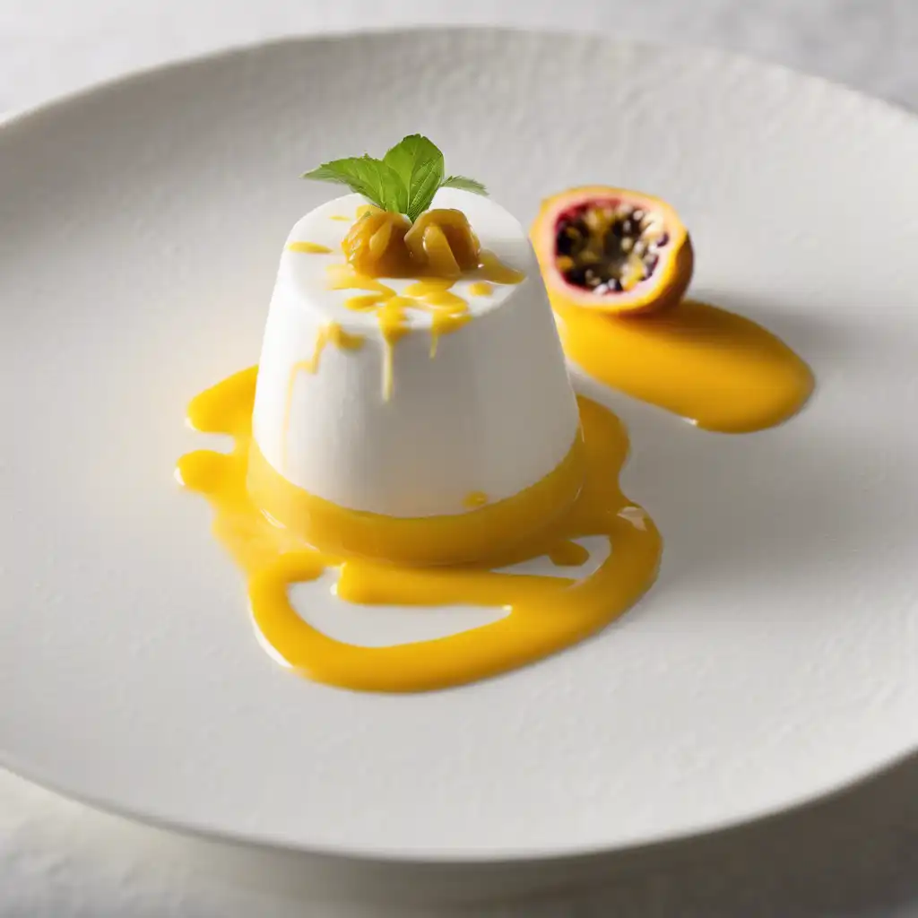 Coconut Mousse with Passion Fruit Sauce