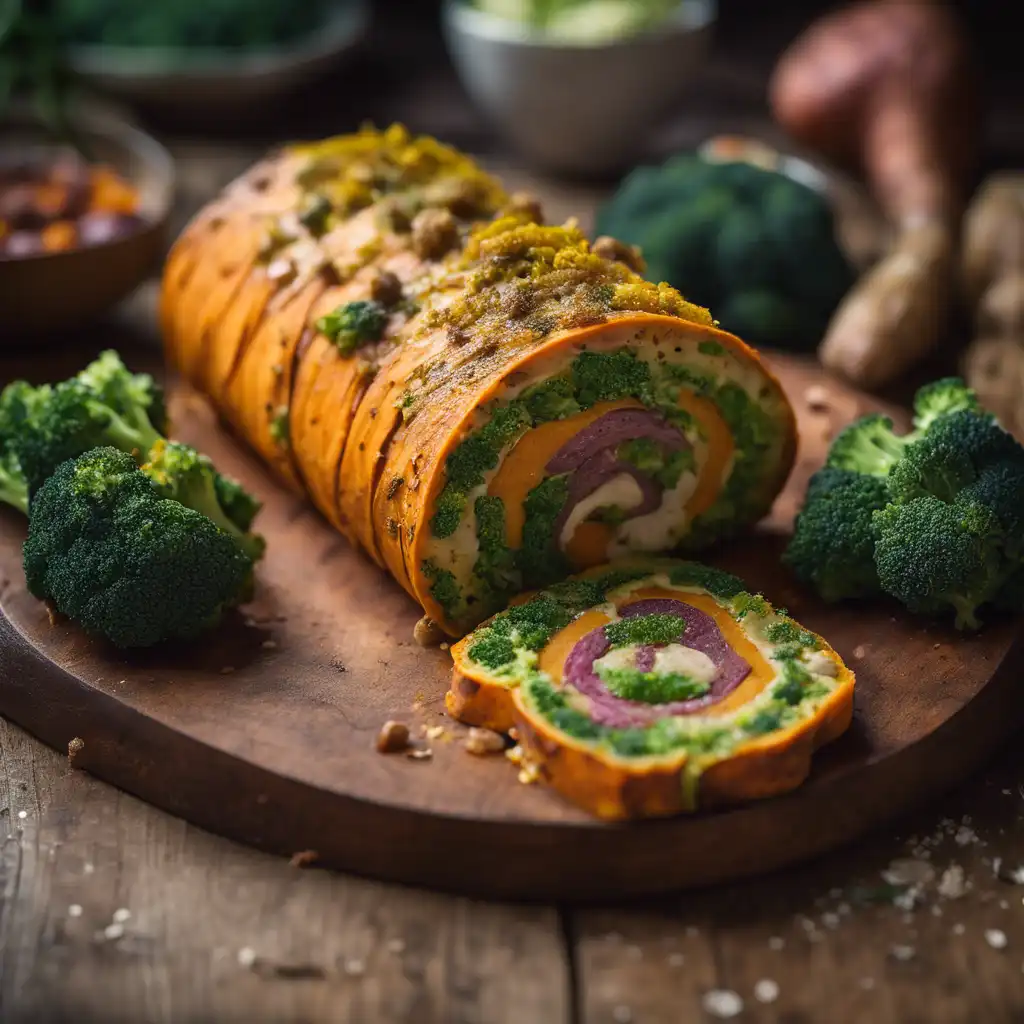 Sweet Potato and Broccoli Roulade