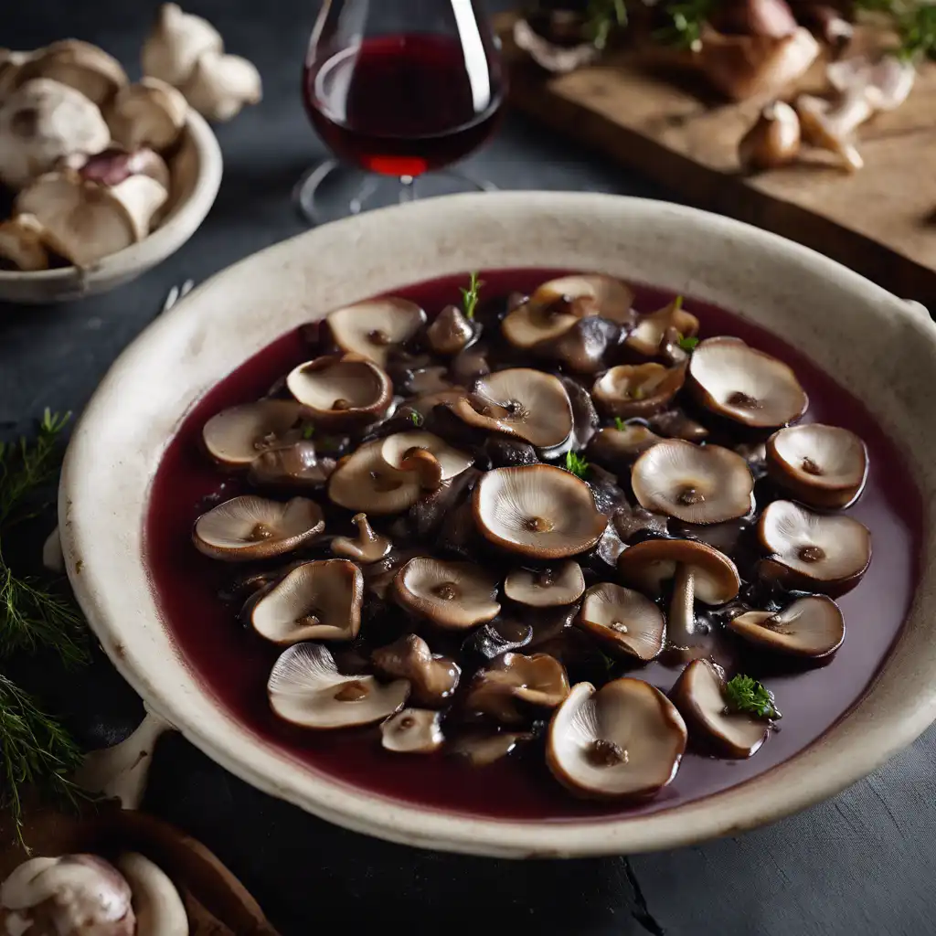 Mushroom and Wine Sauce for Prosciutto