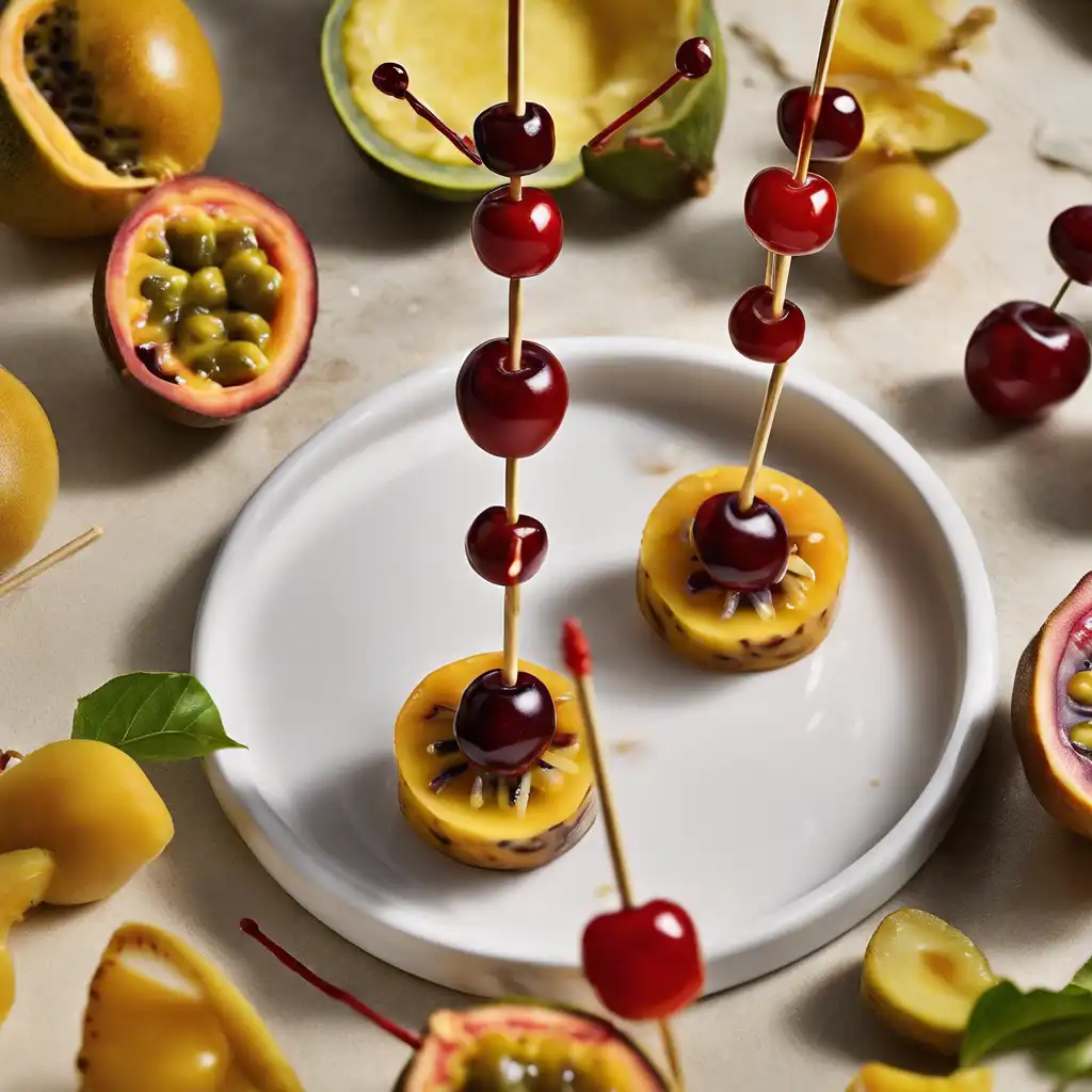 Passion Fruit and Cherry Skewer