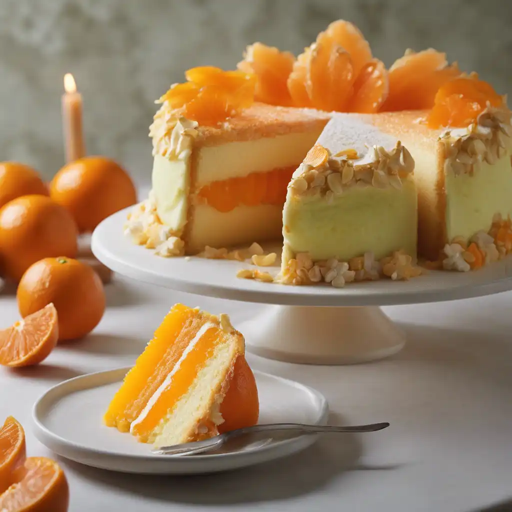 Tangerine and Melon Cream Cake