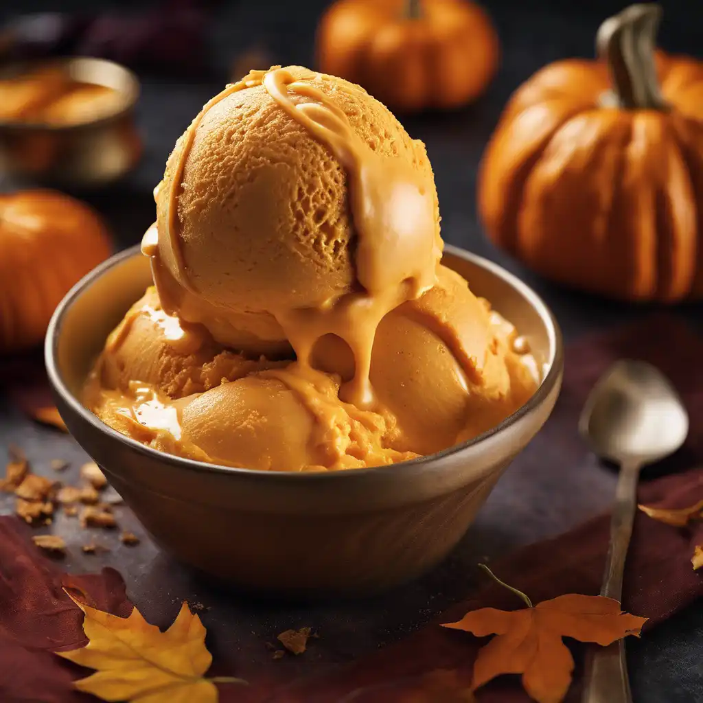 Pumpkin Ice Cream with Creme Brulee Flavor