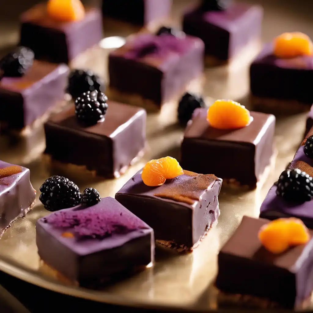 Blackberry Chocolate Petit Fours