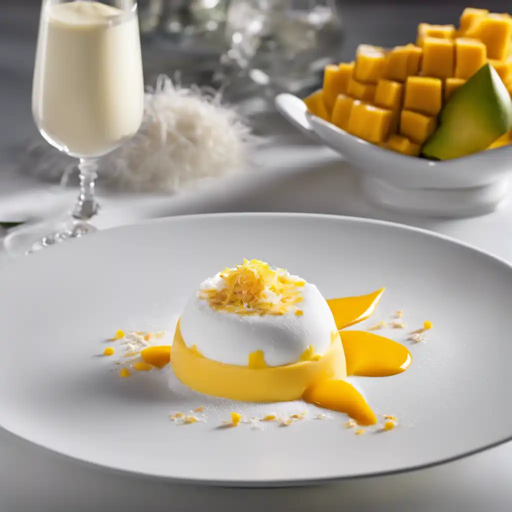 Snowy Mousse with Mango Cream