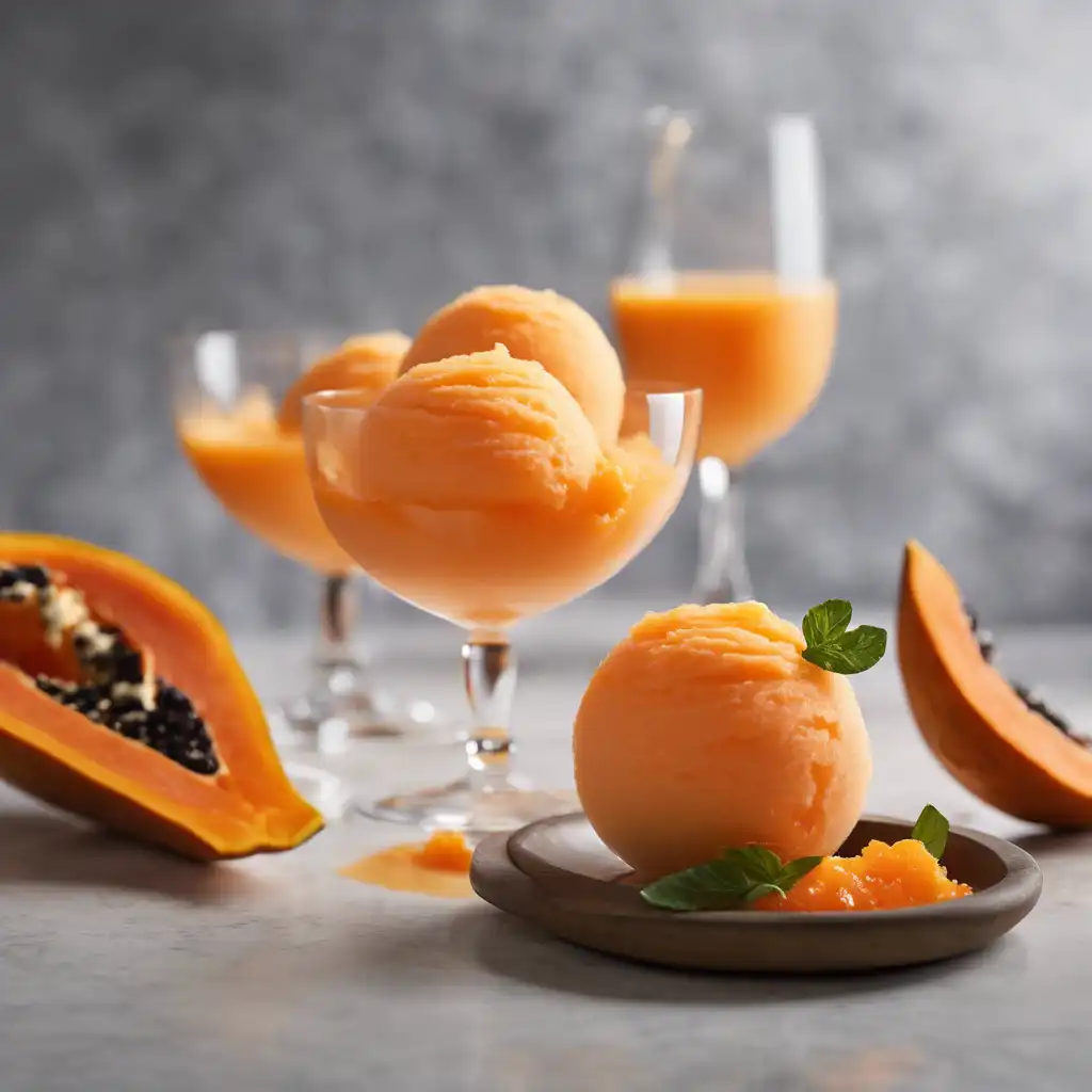 Orange and Papaya Sorbet