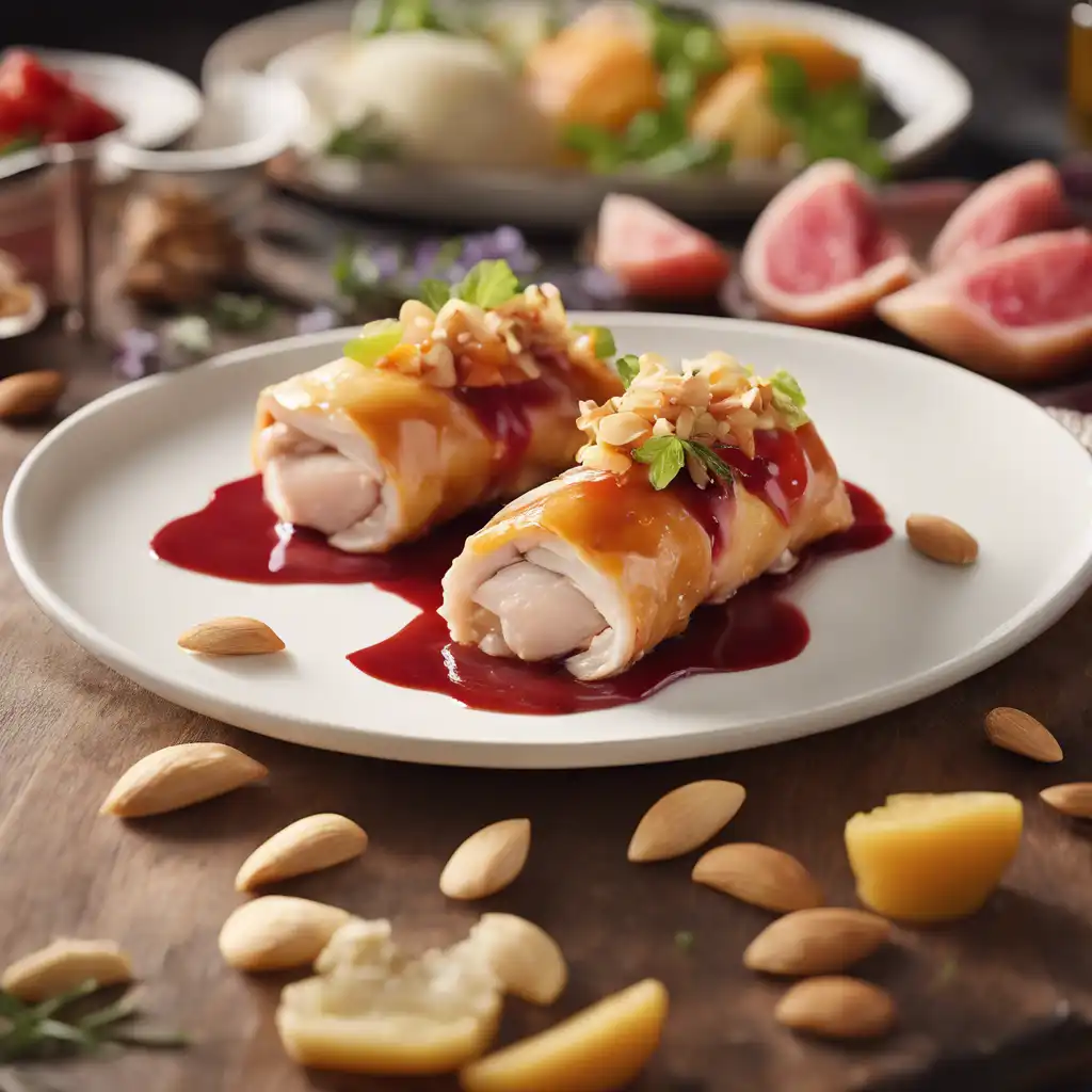 Chicken Roll with Fruit Sauce