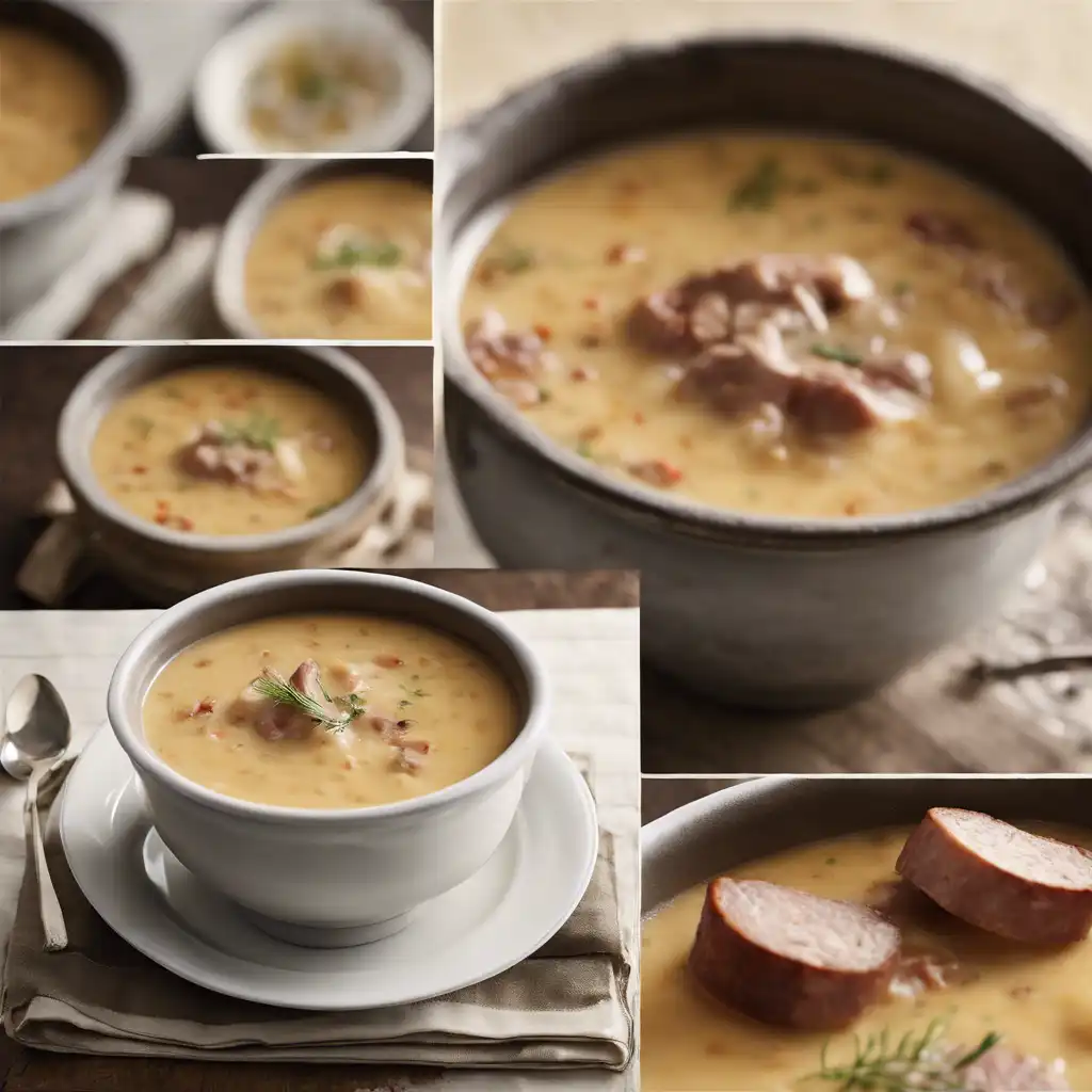 Onion and Sausage Cream Soup