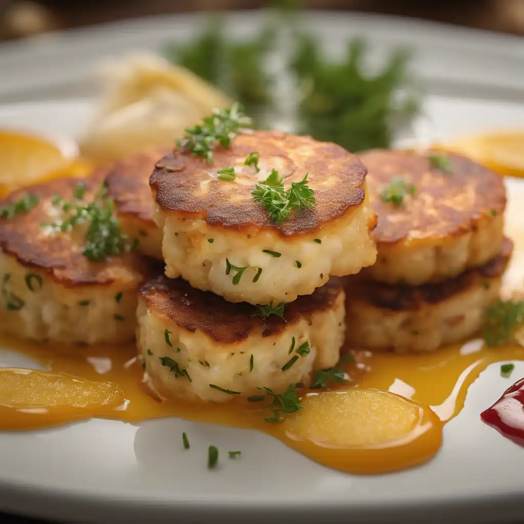 Fish Cake with Pancake Topping