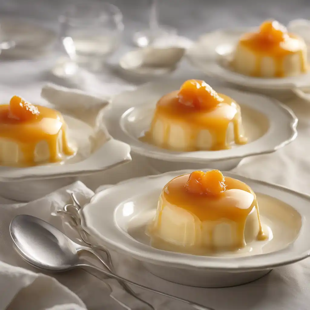 Vanilla Pudding with Apricot Glaze