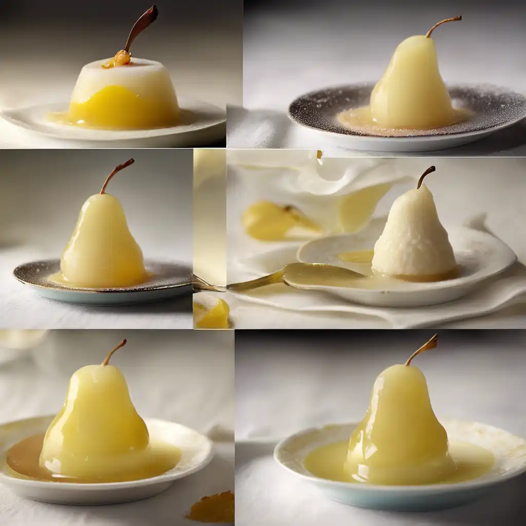 Pudding with Pears and Gelatin