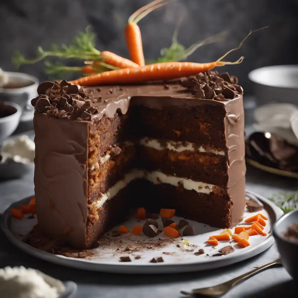 Carrot Cake with Chocolate Coverage