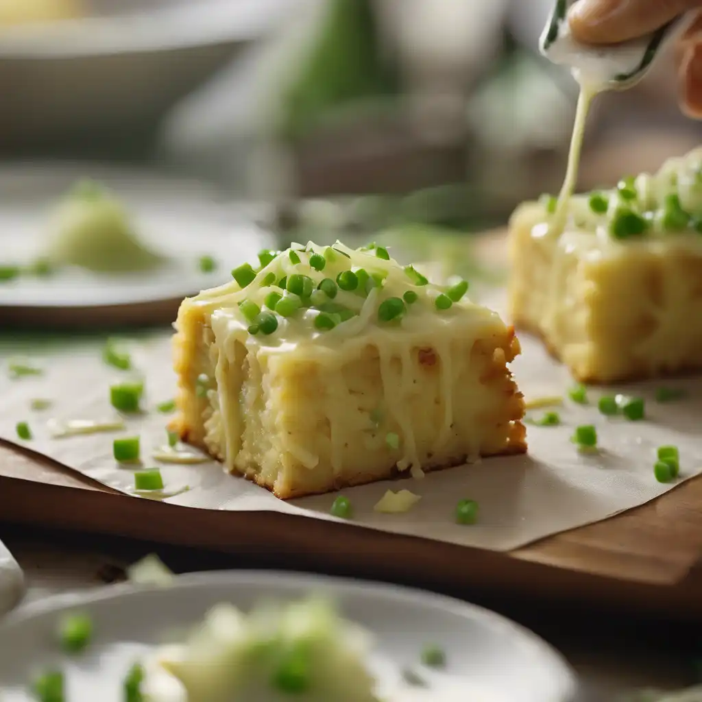 Foto de Creamy Potato Cake with Green Onion and Butter
