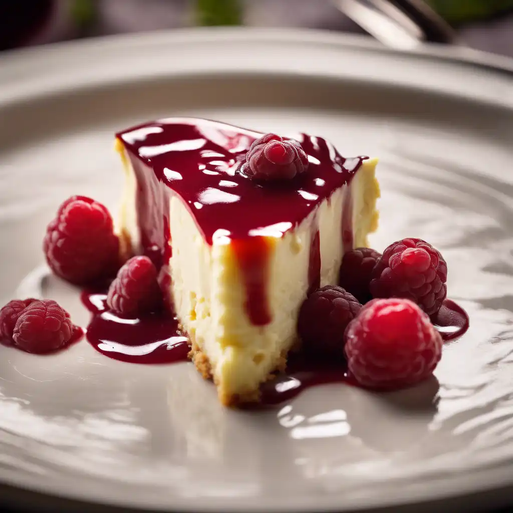 Cheese Cake with Raspberry Sauce