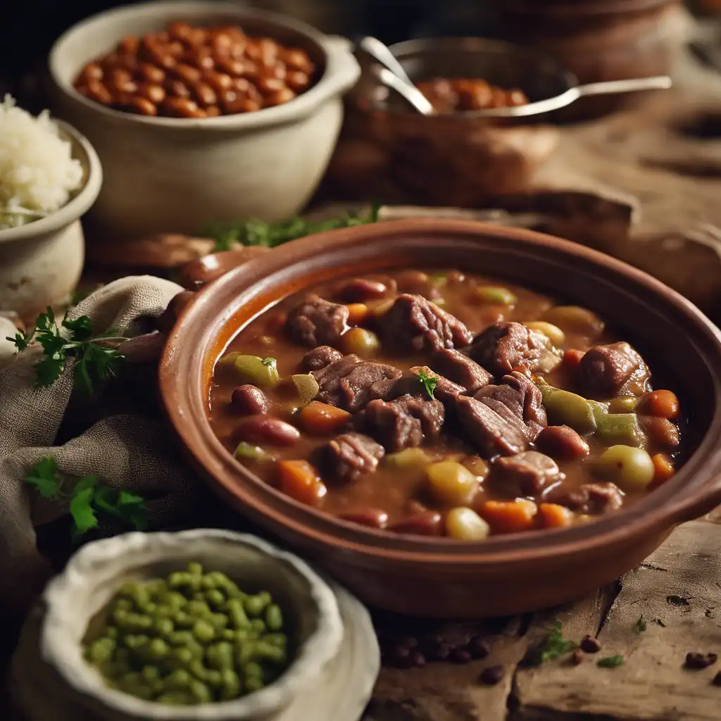 Bean Stew with Meat and Abobora