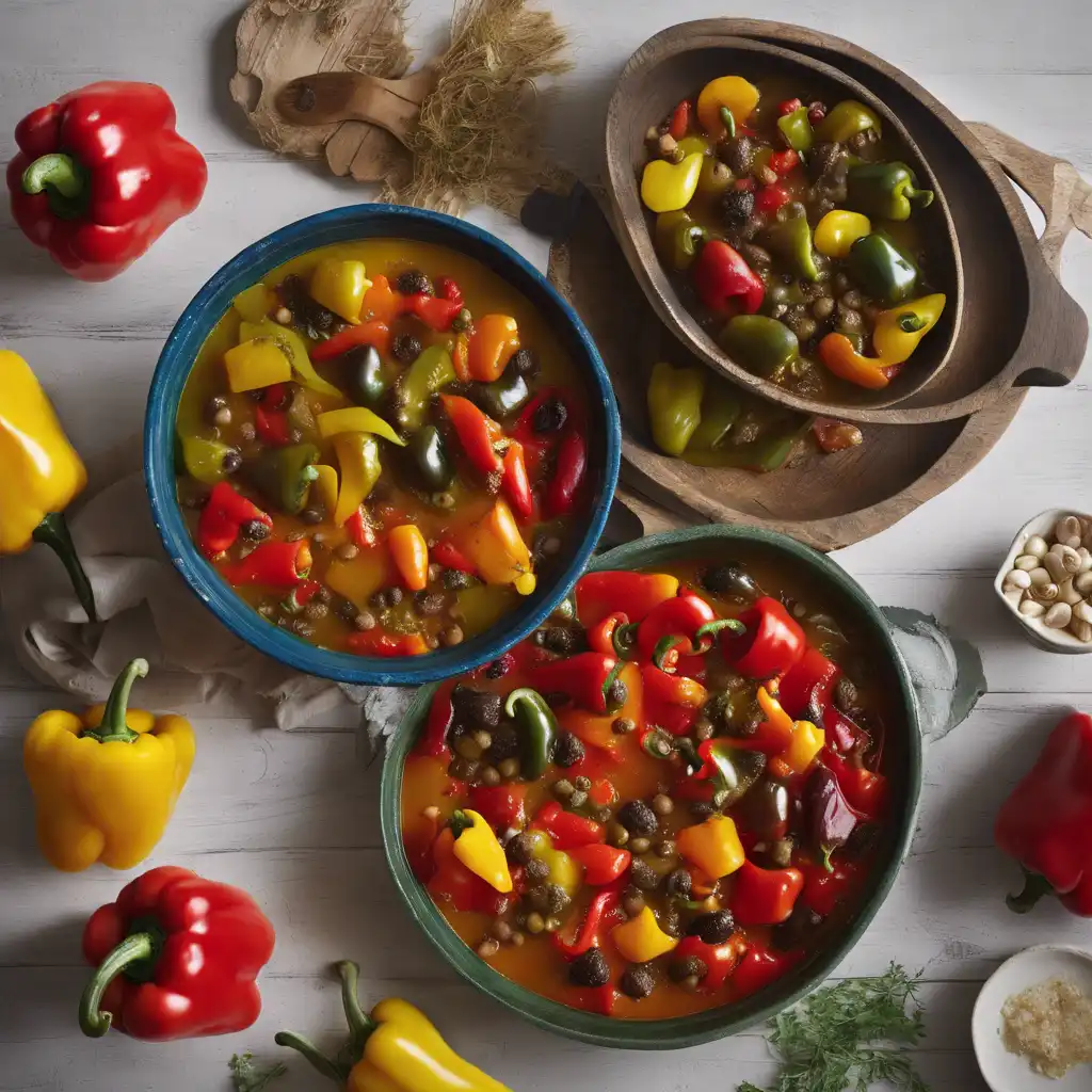 Bell Peppers in a Pan