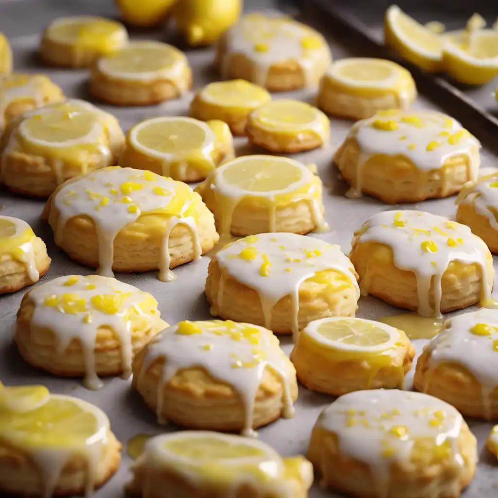 Lemon Biscuits with Glaze