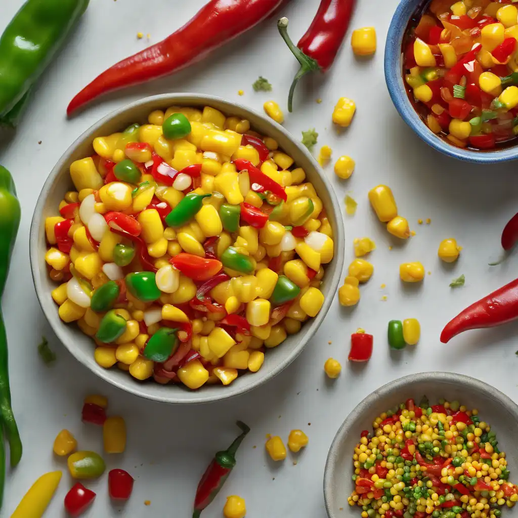 Sweet Corn and Pepper Preserve