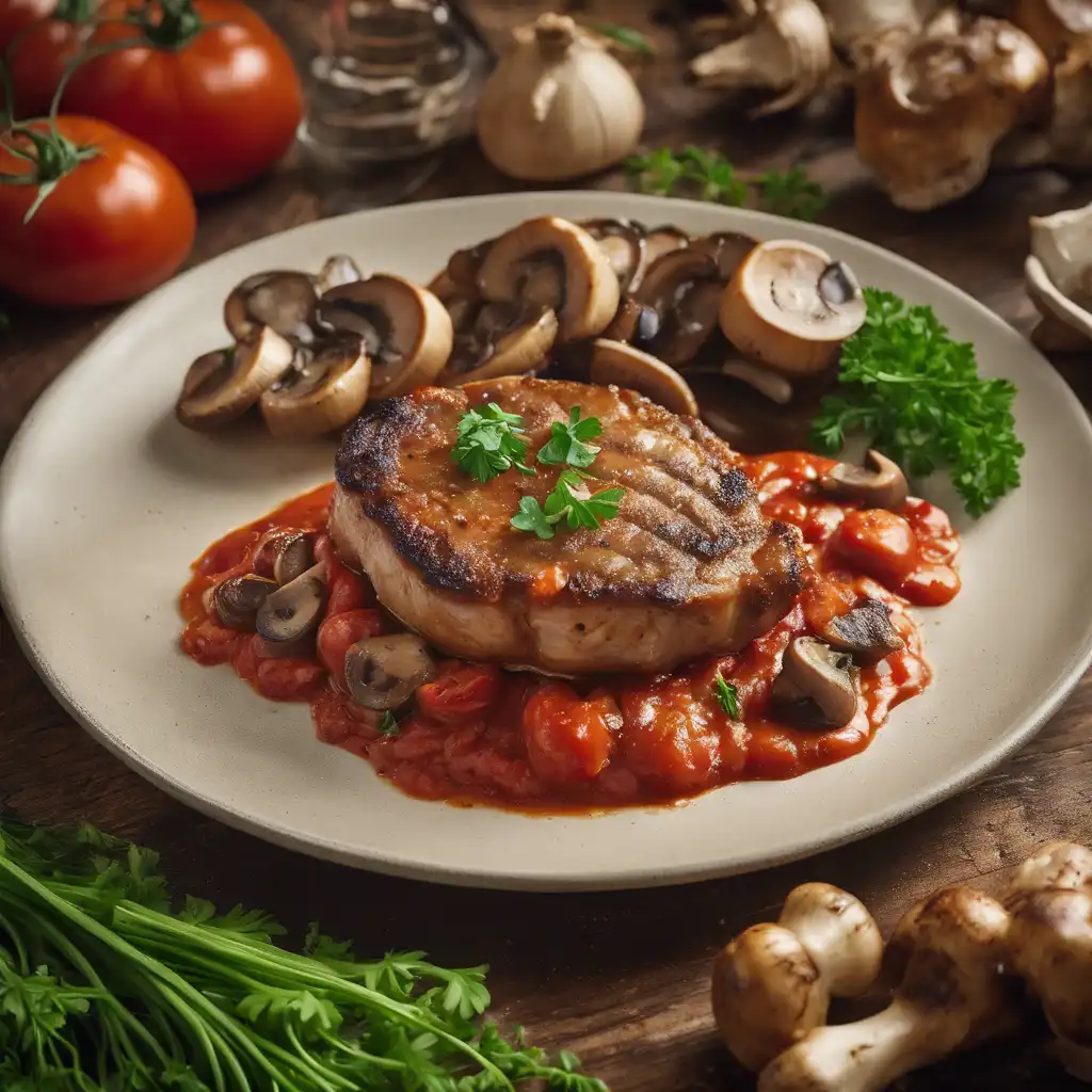 Pork Chops with Tomato and Mushroom