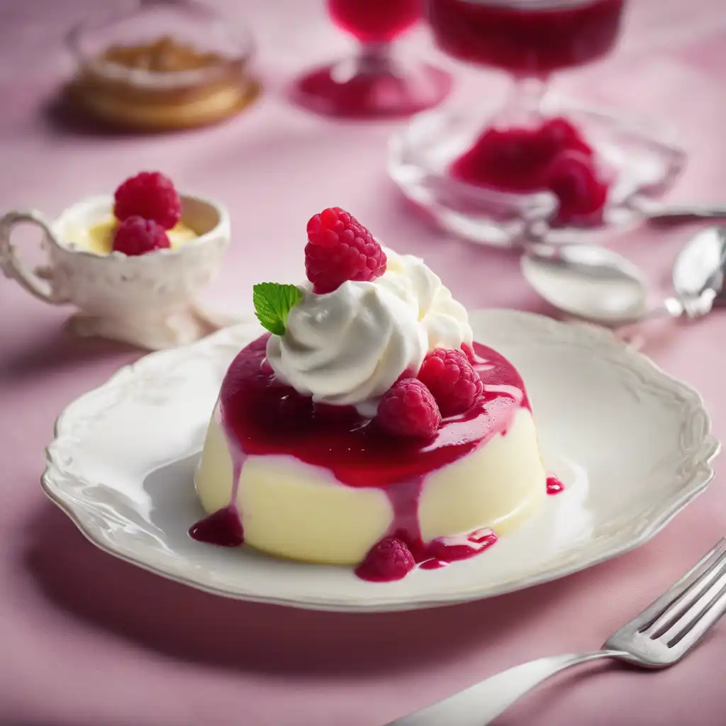 Raspberry Pudding with Raspberry Sauce