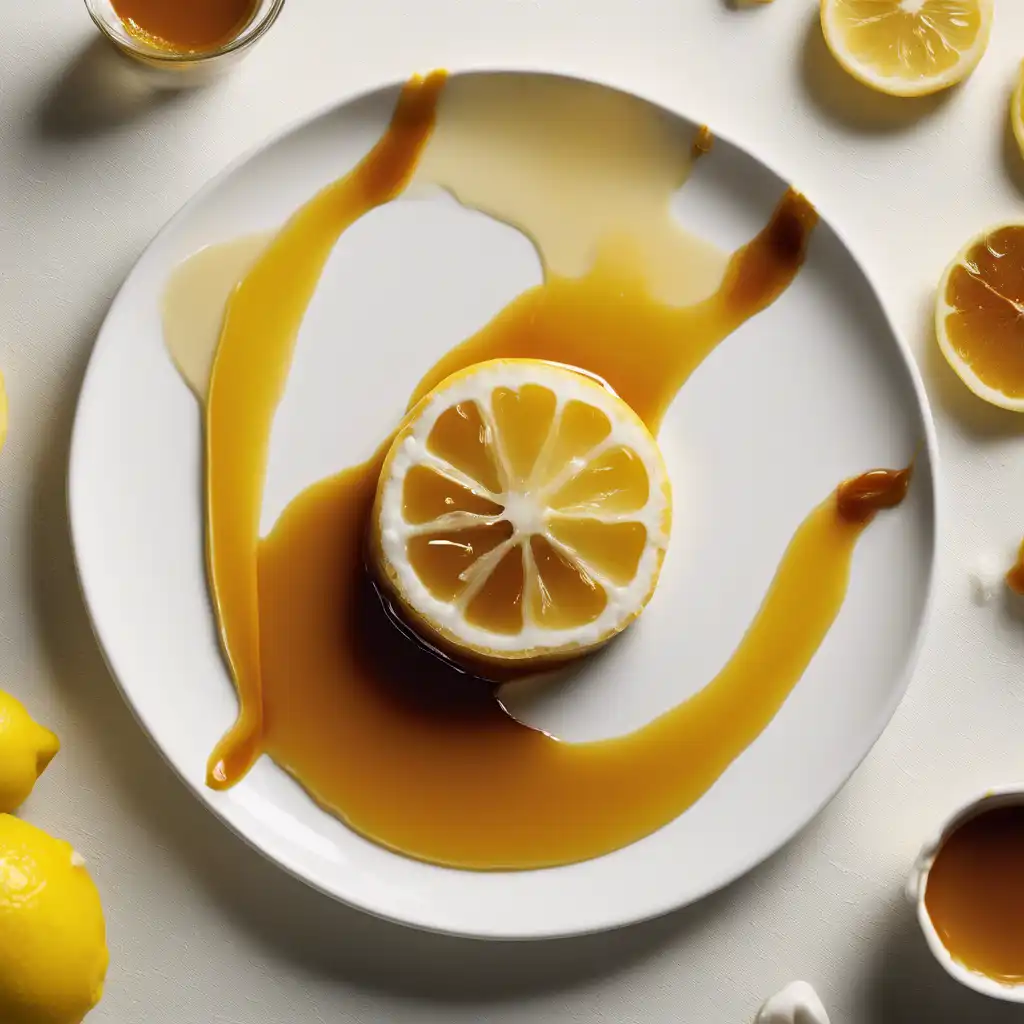 Lemon with Caramel Sauce