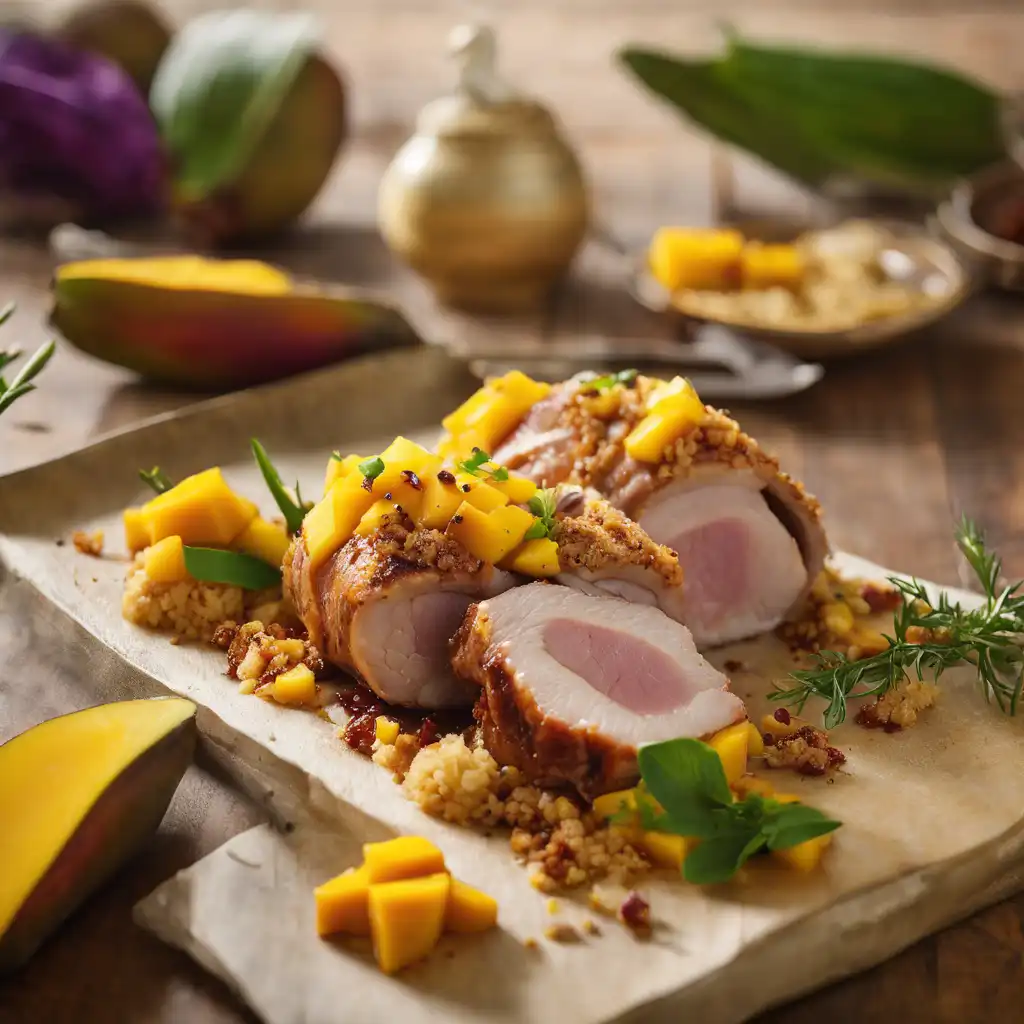 Stuffed Pork Loin with Mango