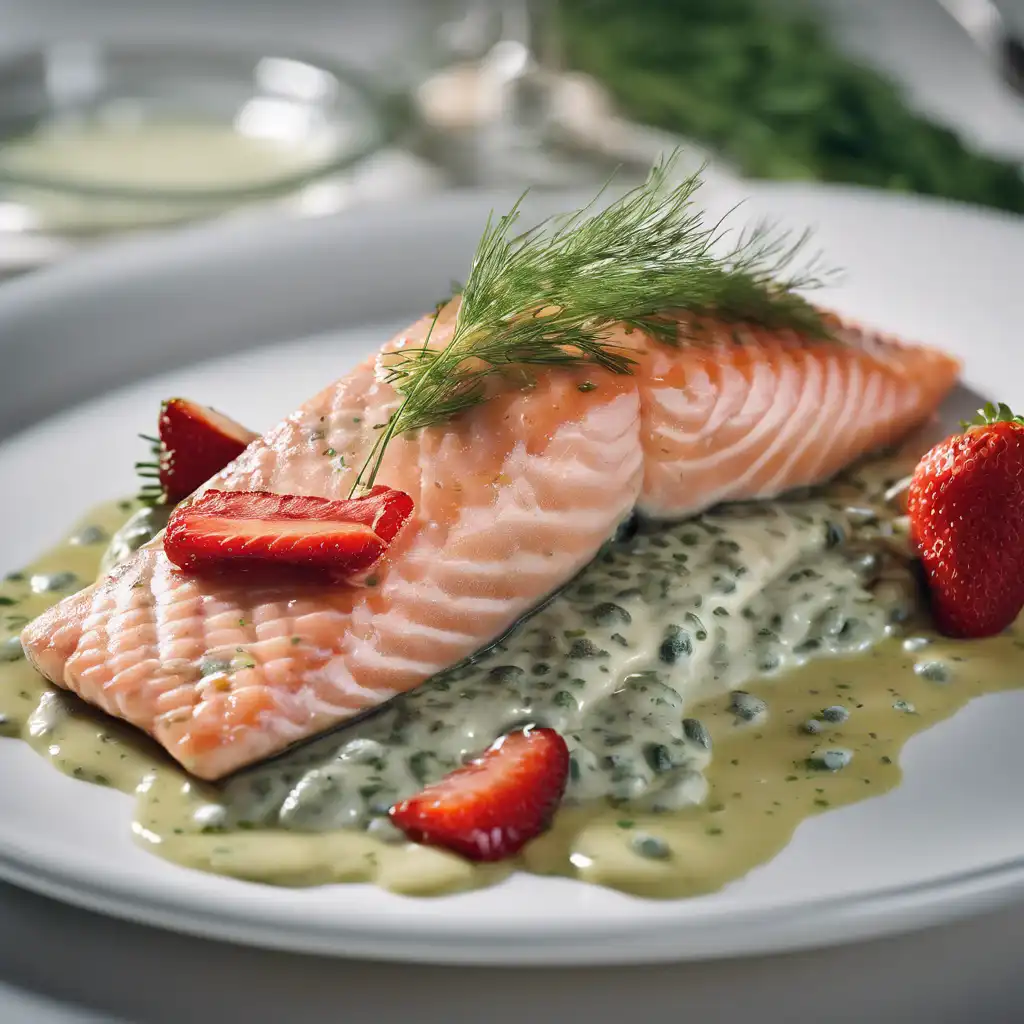 Strawberry Trout with Dill Sauce