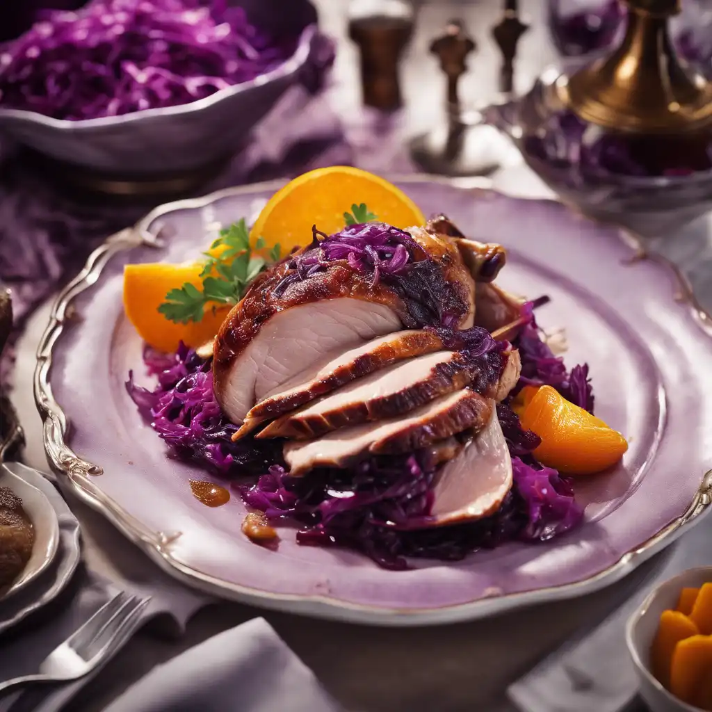 Roasted Duck with Red Cabbage