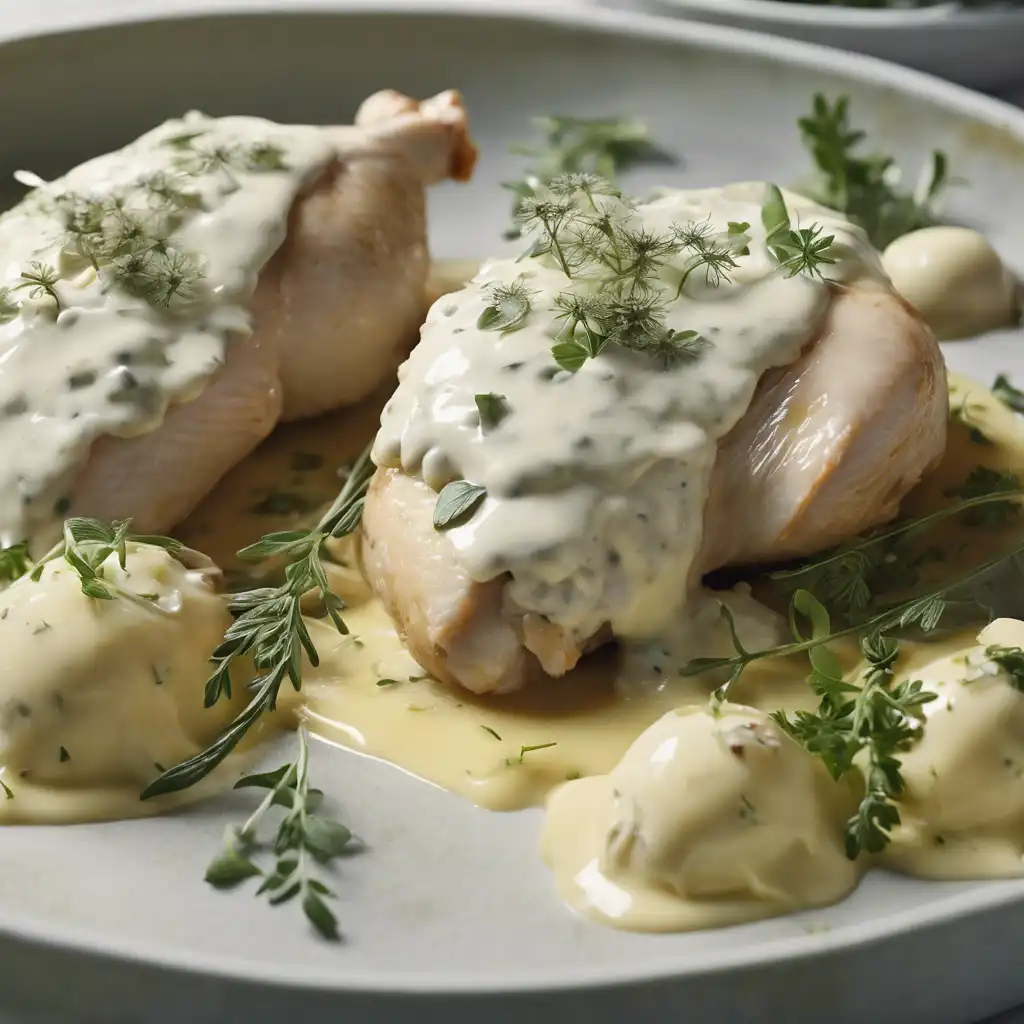 Chicken with Yogurt and Dandelion Sauce