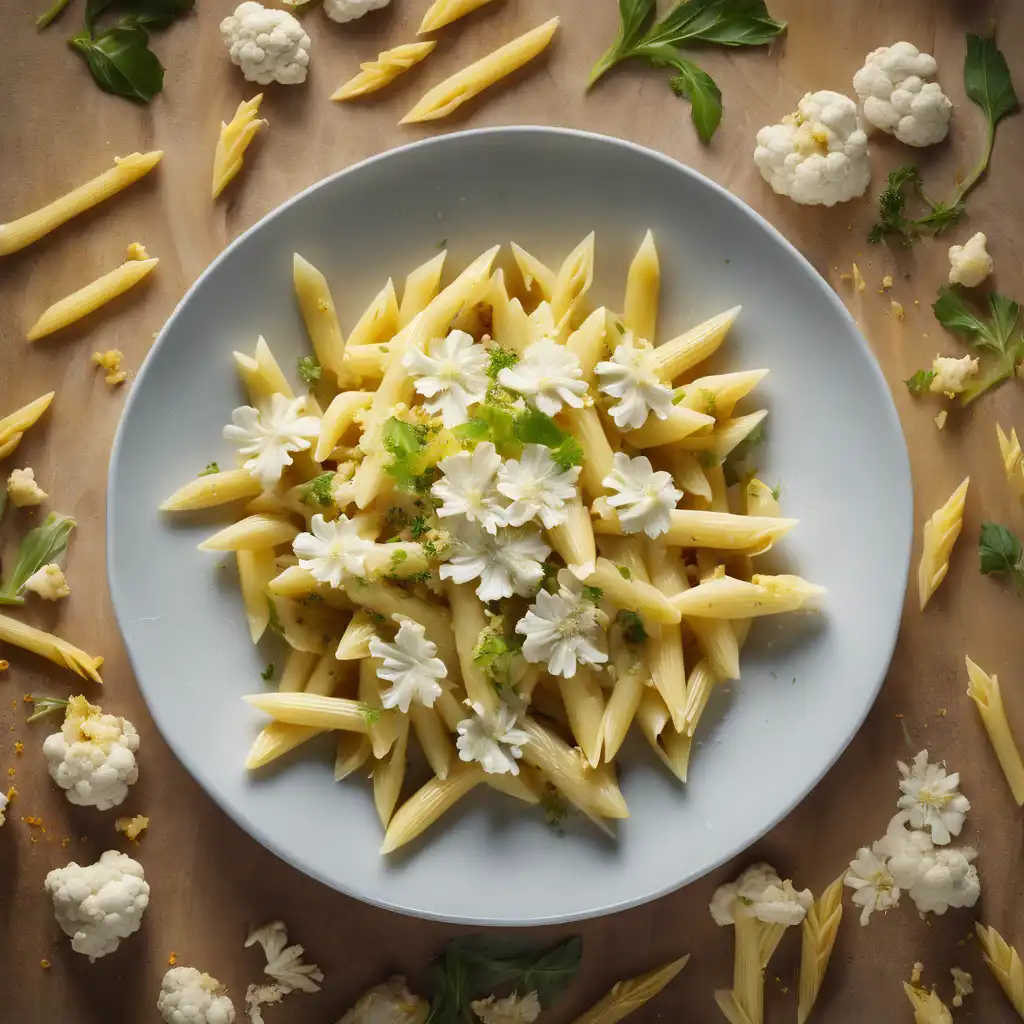 Penne with Cauliflower Blossoms