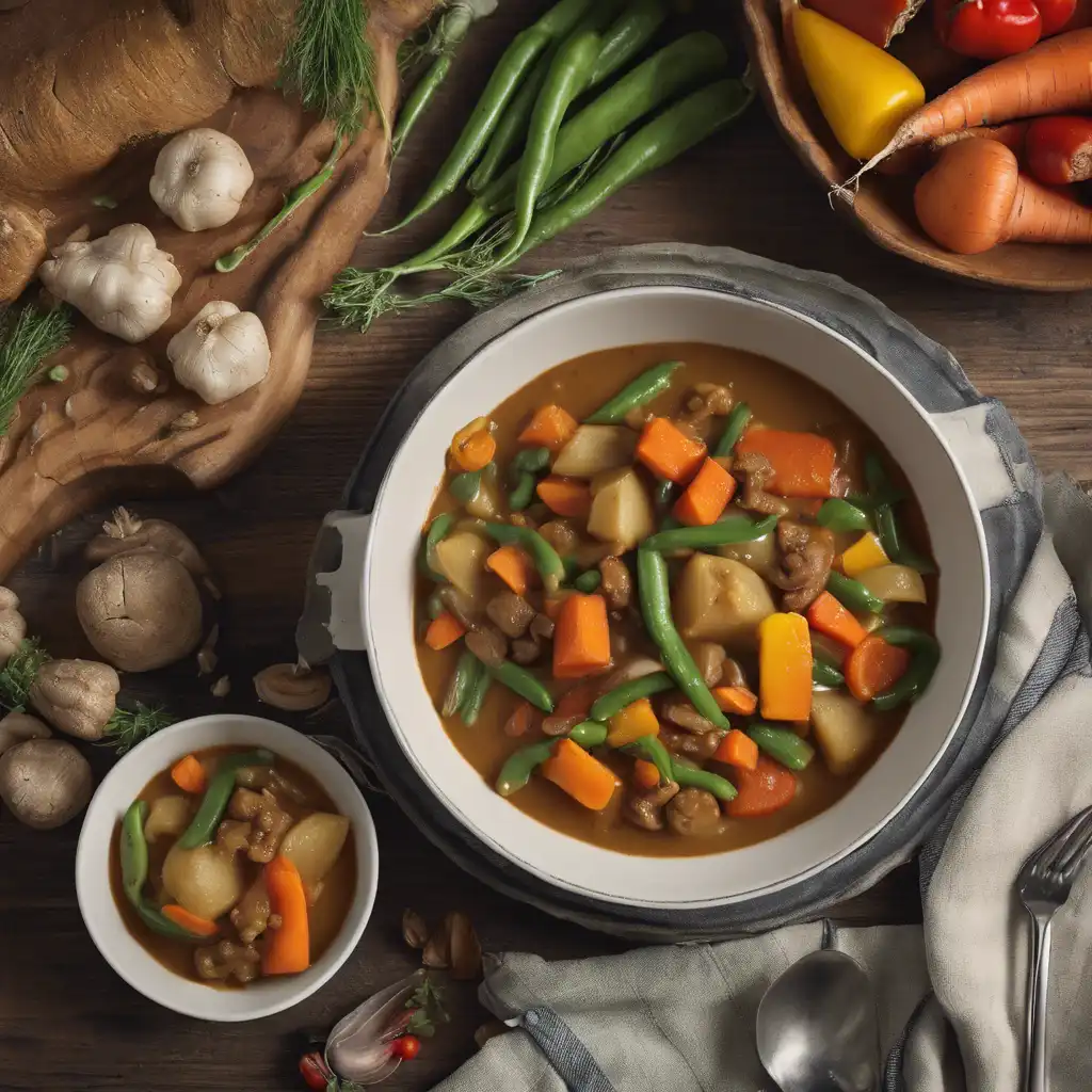 Vegetable Stew with Walnut Sauce