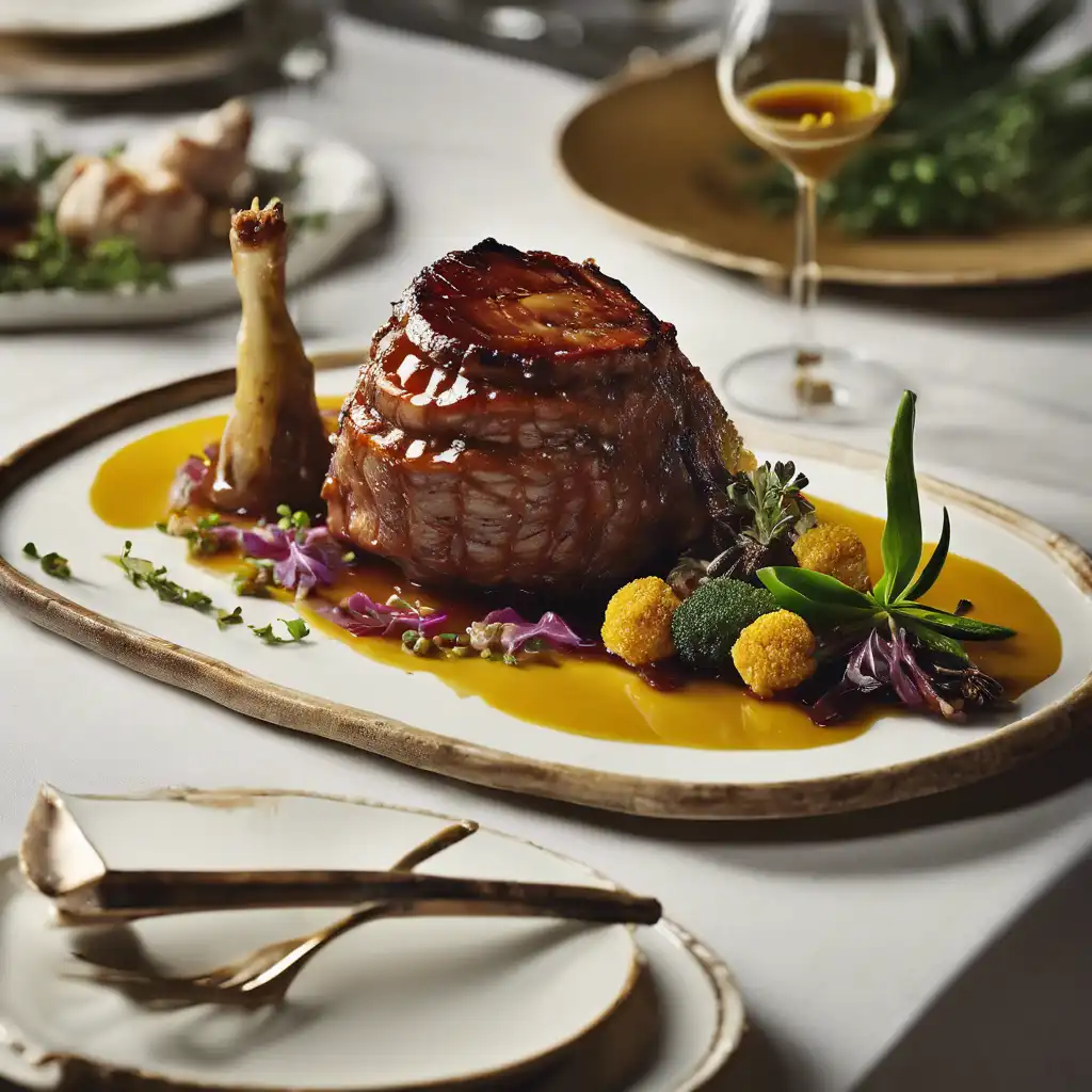 Pork Shank with Mustard Glaze