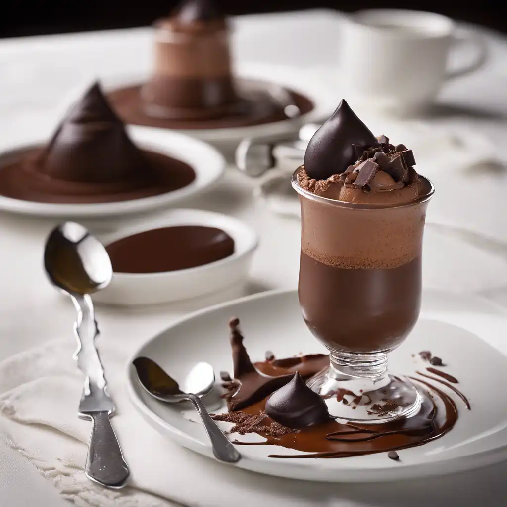 Chocolate Mousse with Hot Chocolate Sauce