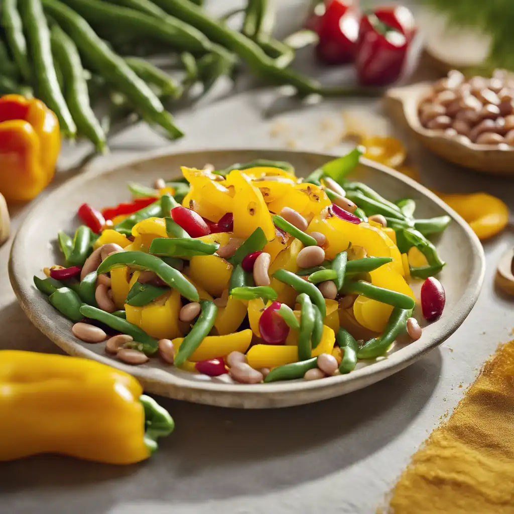 Yellow Pepper and Bean Salad