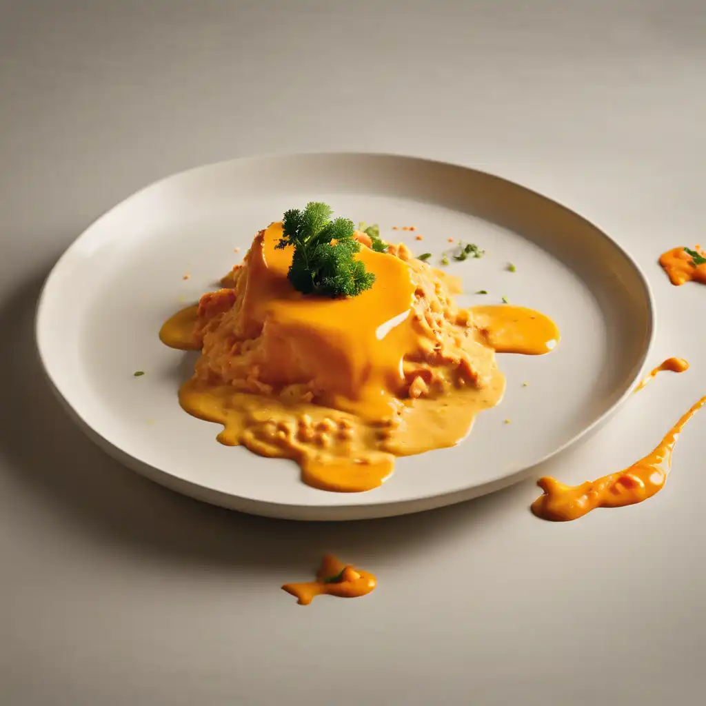 Mashed Carrot with Mustard Sauce