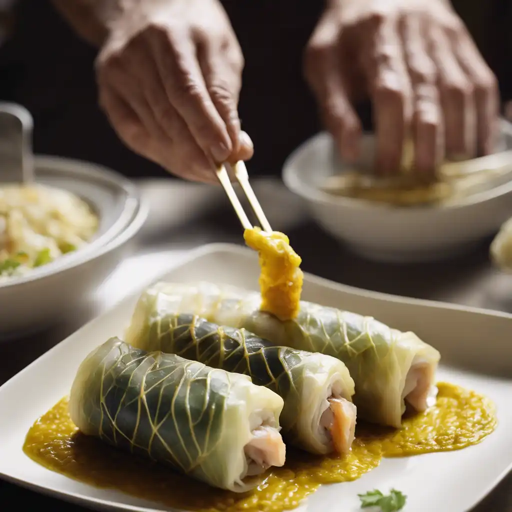 Fish Filling Rolls with Mustard