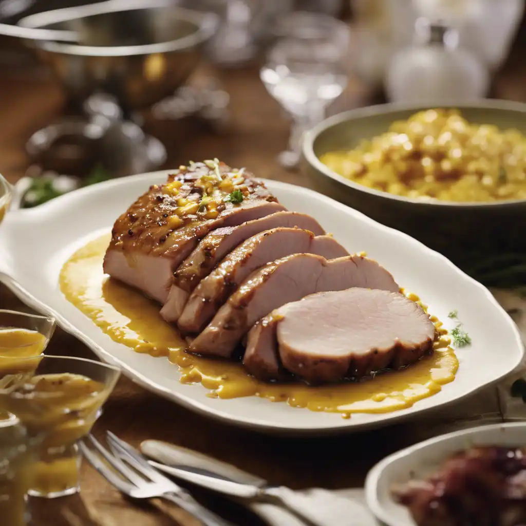 Pork Loin with Mustard Glaze