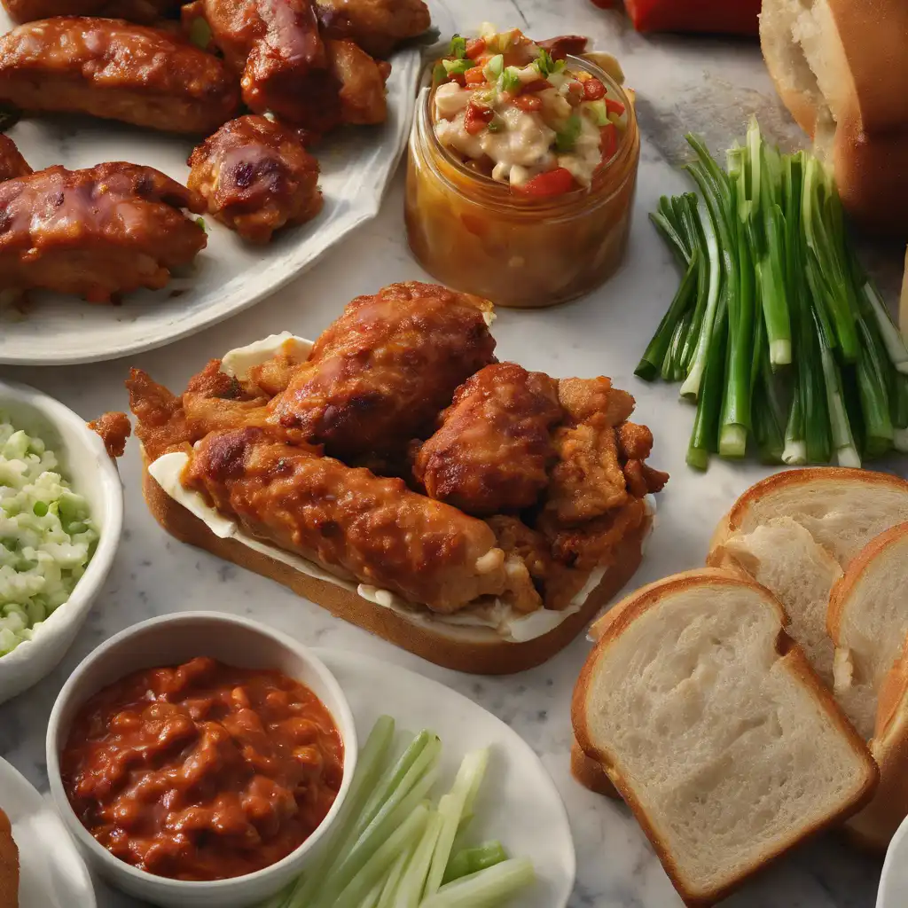 Hot Chicken and Sausage Sandwiches