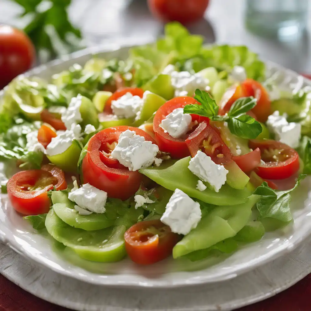 Tomato, Chayote, and Ricotta Salad