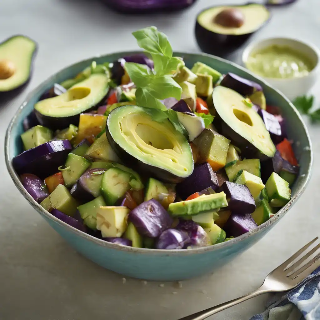 Eggplant, Cucumber, and Avocado Salad