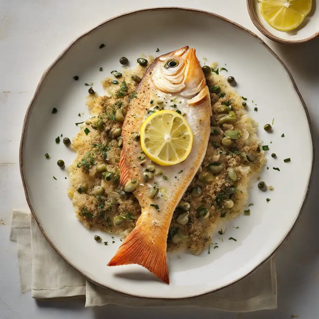 Redfish Baked with Lemon and Capers