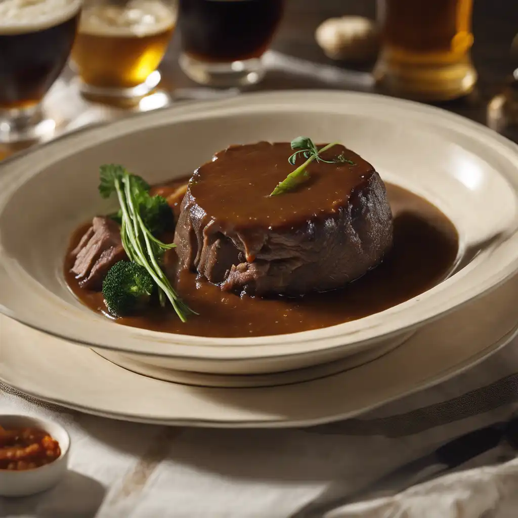 Beer-Braised Beef Pudding