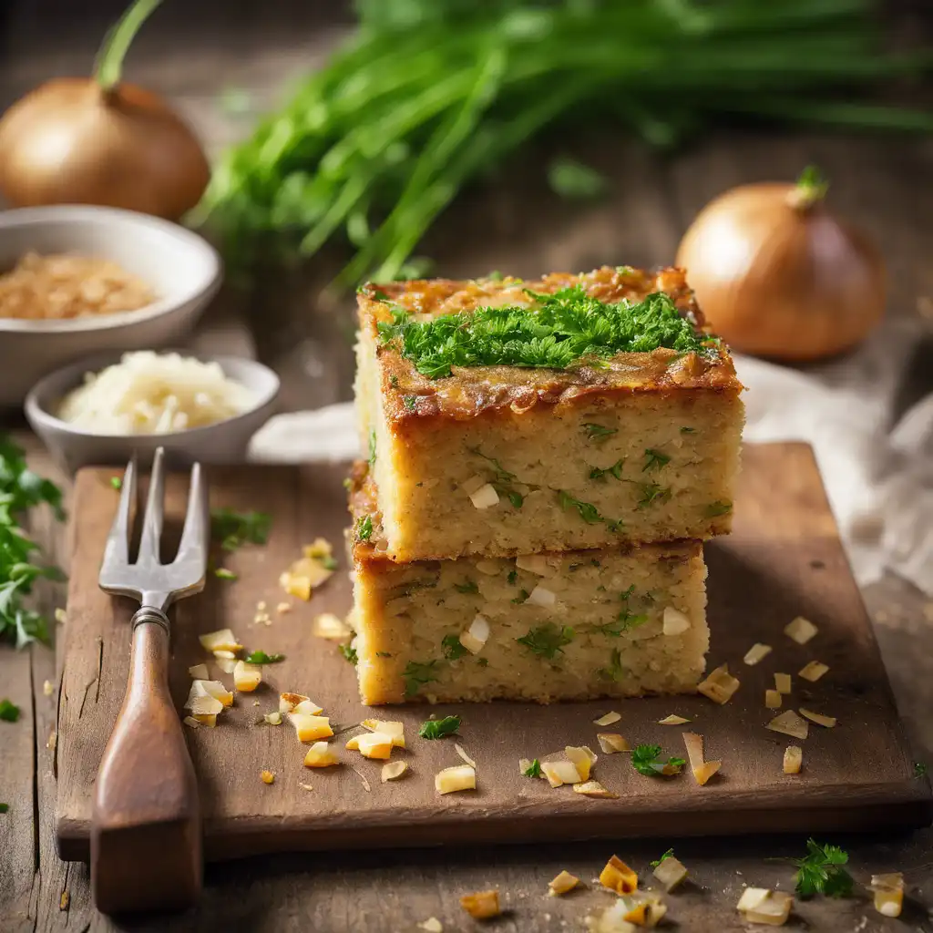 Wheat and Onion Square Cake