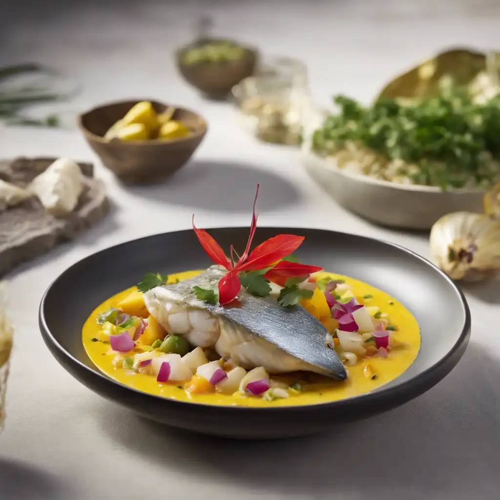 Salted Sea Bass Moqueca with Abobora and Earth Banana