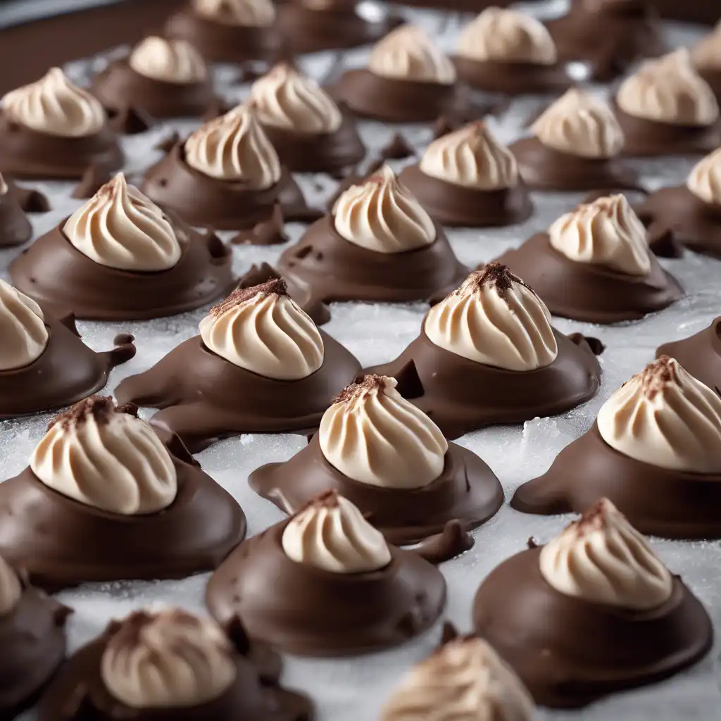 Frozen Meringue Shells with Chocolate Cream