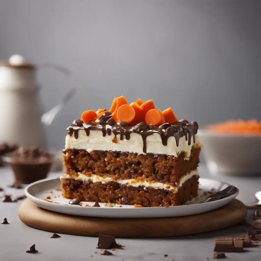 Carrot Cake with Chocolate Topping